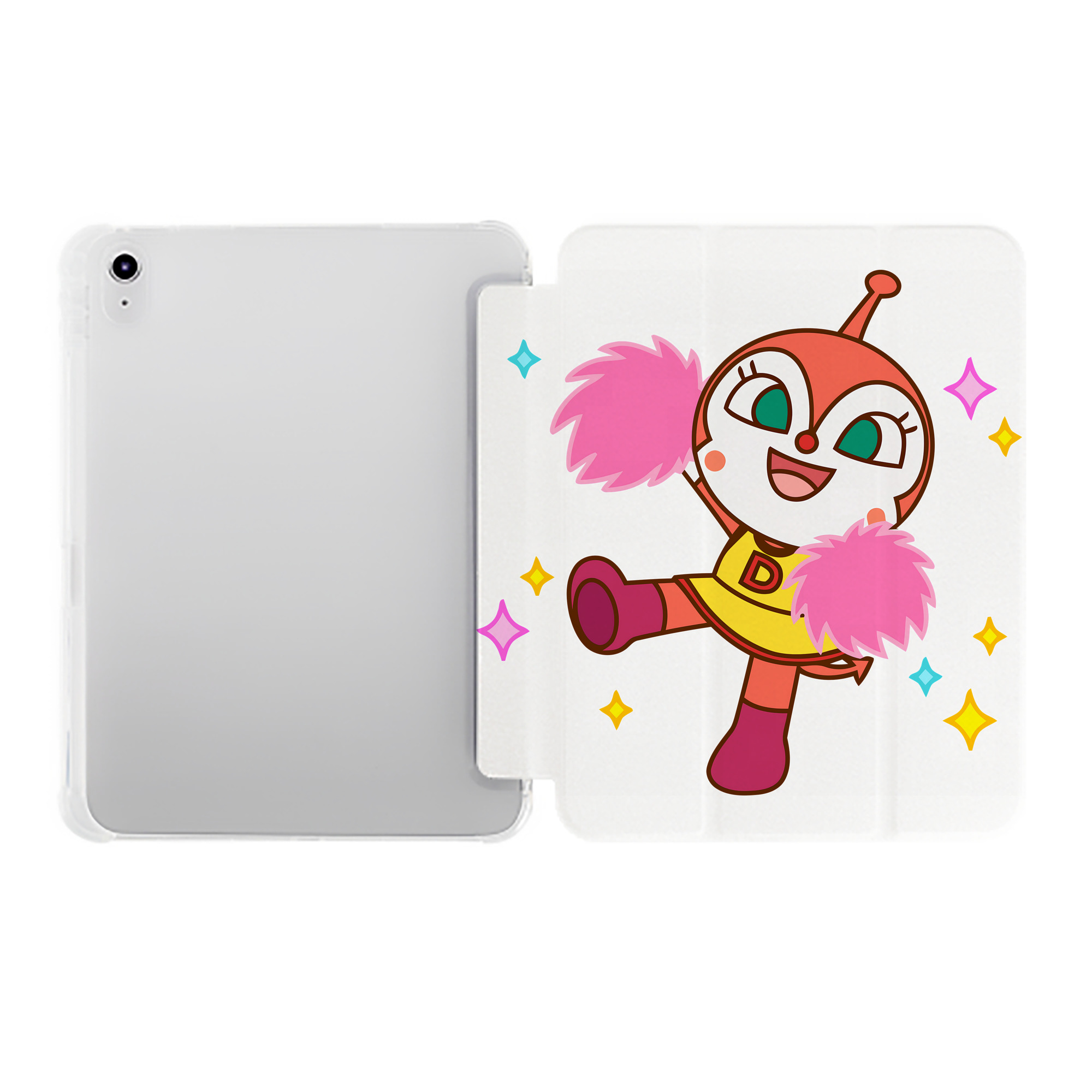 （画像用） アンパンマン Anpanman IPad ケース ペン収納付き 三つ折りスタンド PUレザー×シリコン 対応機種9.5/10.5/10.9インチ